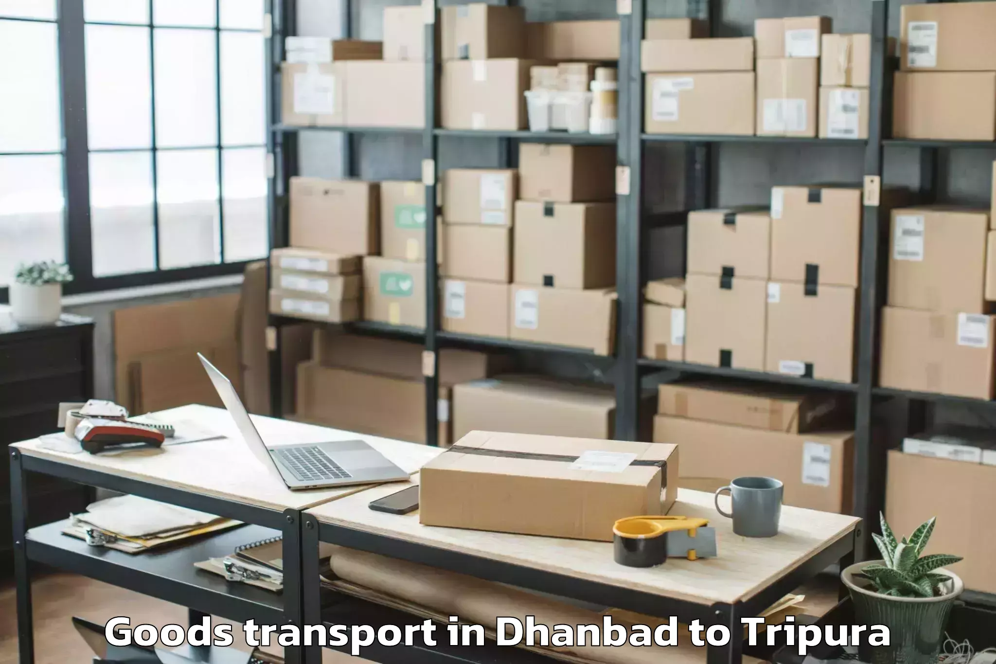 Hassle-Free Dhanbad to Manu Bazar Goods Transport